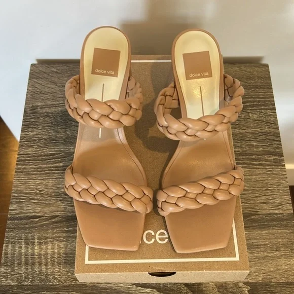 Dolce Vita Paily Braided Mule Heel in Blush - Picture 7 of 9